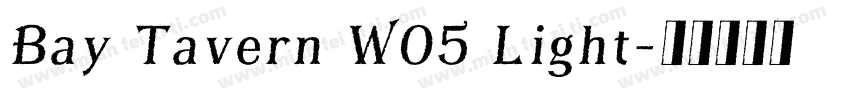 Bay Tavern W05 Light字体转换